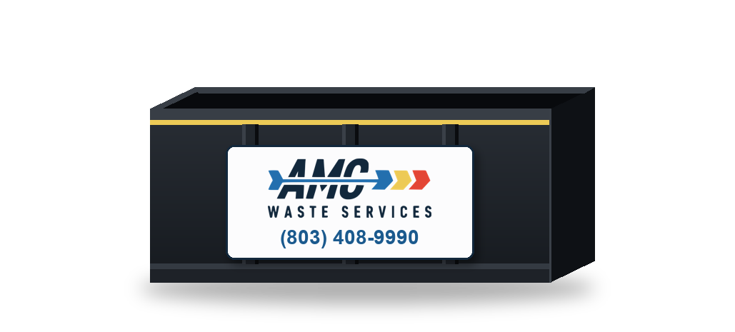 Illustration of the AMC Waste Services 15 yard roll-off dumpster