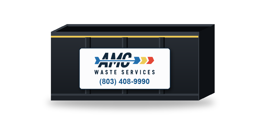 Illustration of the AMC Waste Services 20 yard roll-off dumpster