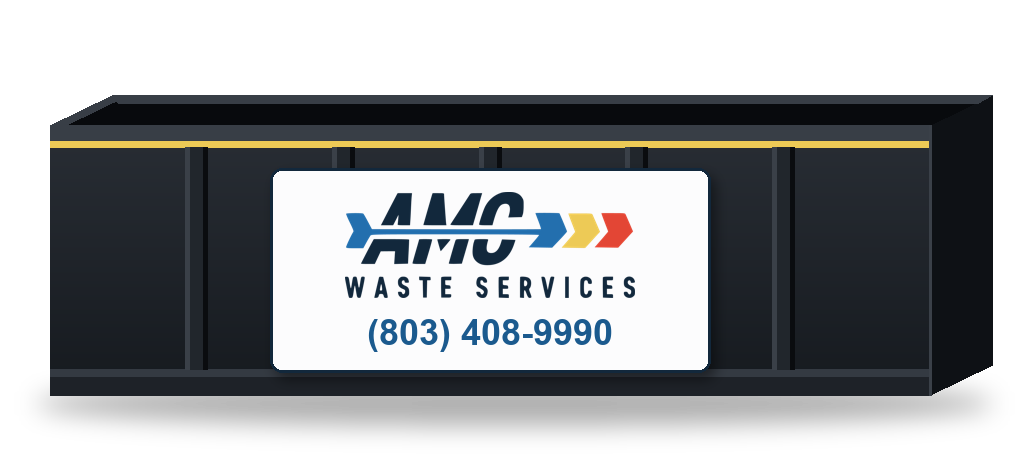 Illustration of the AMC Waste Services 30 yard roll-off dumpster